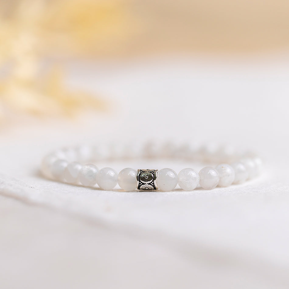 Rainbow Moonstone Gemstone Bracelet 6mm - Djuna Studios