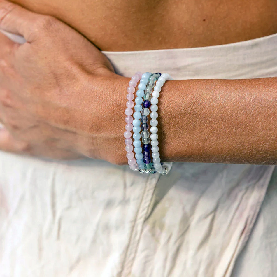 Rainbow Moonstone Gemstone Bracelet 4mm - Djuna Studios