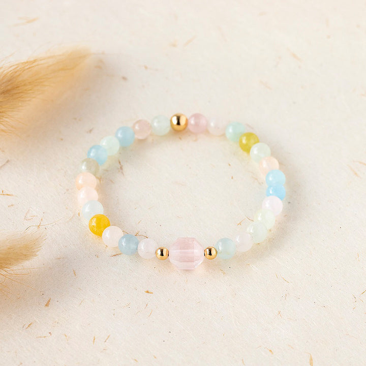 Morganite Mirage Gemstone Bracelet 6mm - Djuna Studios