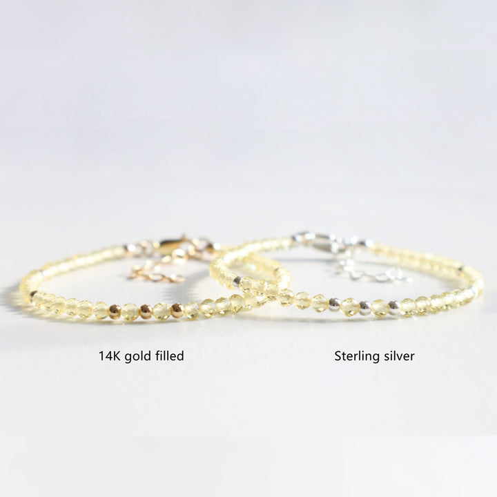 Citrine Dainty Bracelet - Djuna Studios