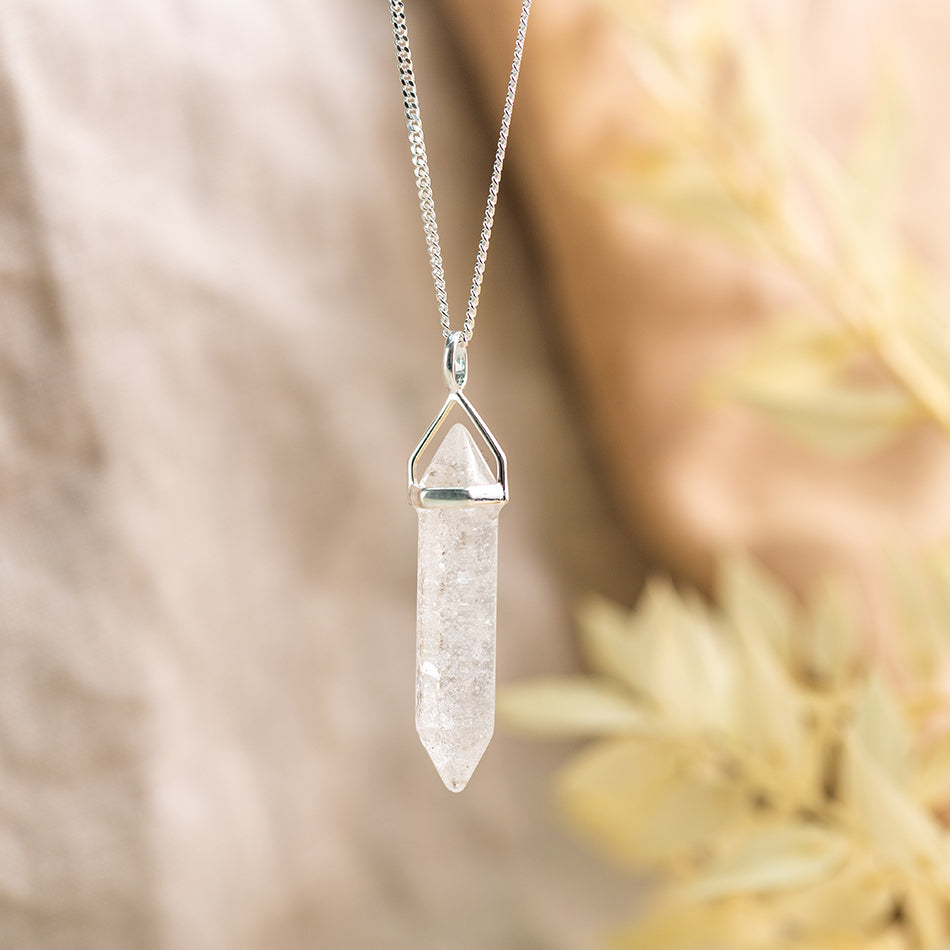 Quartz Sterling Silver Point Pendant - Djuna Studios