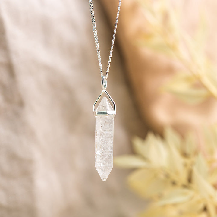 Quartz Sterling Silver Point Pendant - Djuna Studios