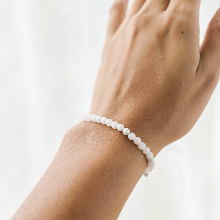 Rainbow Moonstone Gemstone Bracelet 4mm - Djuna Studios