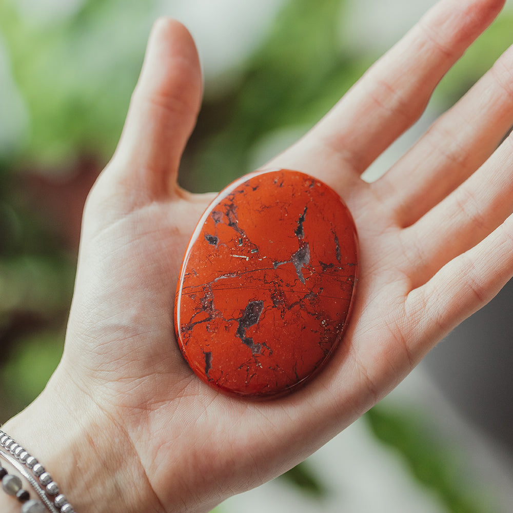 Red Jasper Palm Stone - Djuna Studios