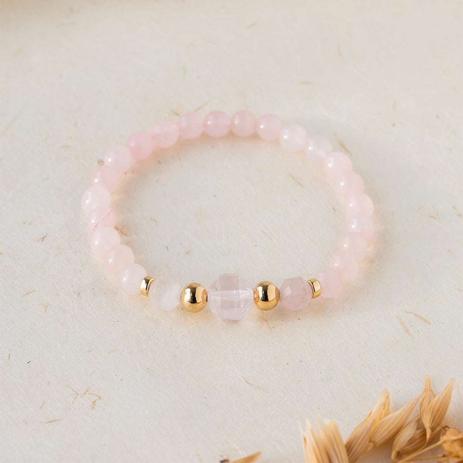 Open Heart Gemstone Bracelet 6mm - Djuna Studios