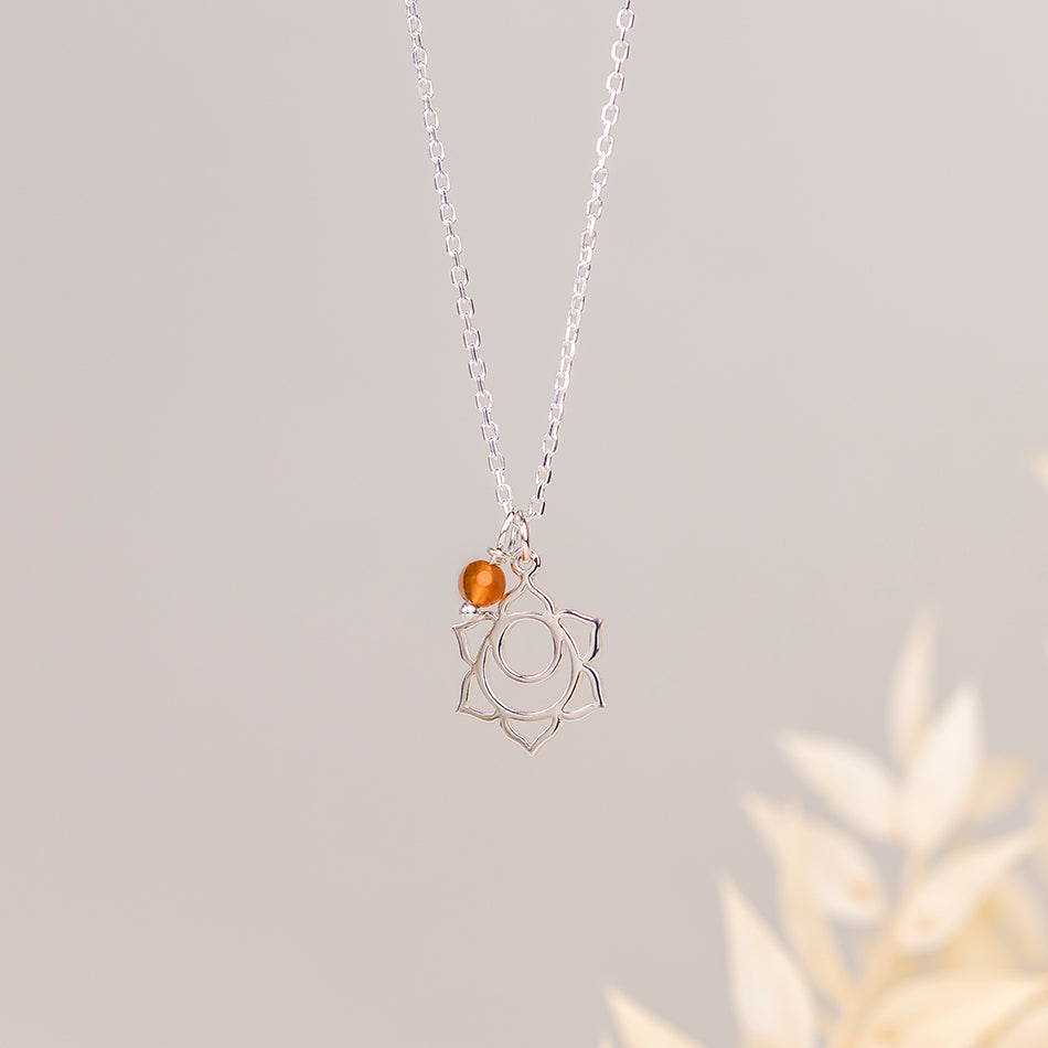 Sacral Chakra Necklace with Carnelian Charm - Djuna Studios