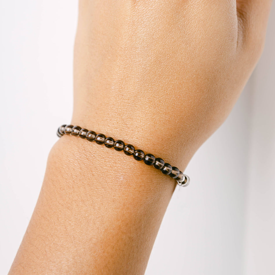 Smoky Quartz Gemstone Bracelet 4mm - Djuna Studios