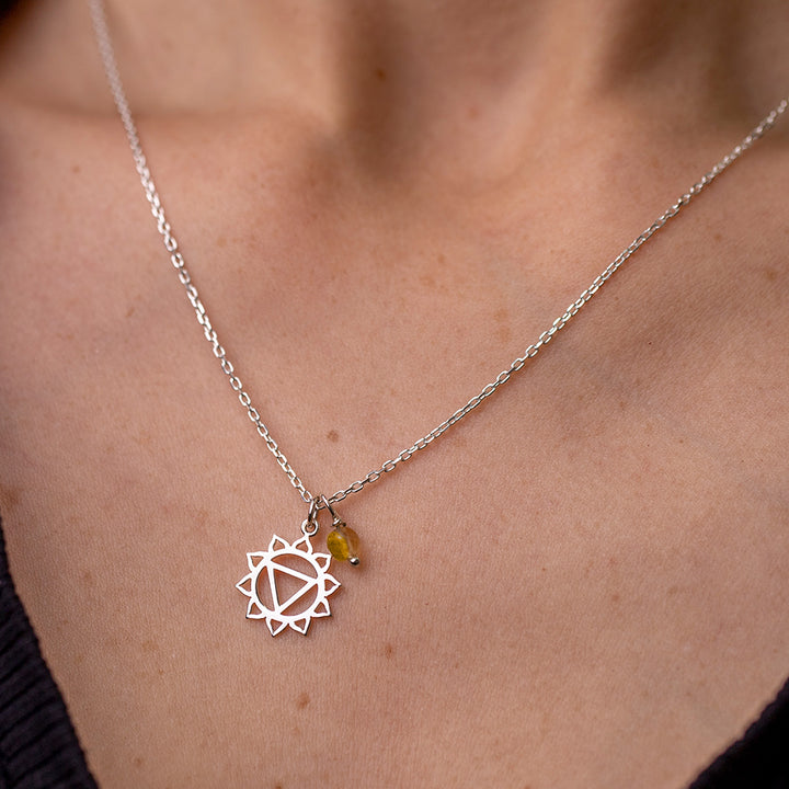 Solar Plexus Chakra Necklace with Citrine Charm - Djuna Studios