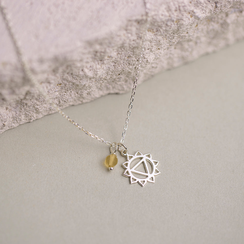 Solar Plexus Chakra Necklace with Citrine Charm - Djuna Studios