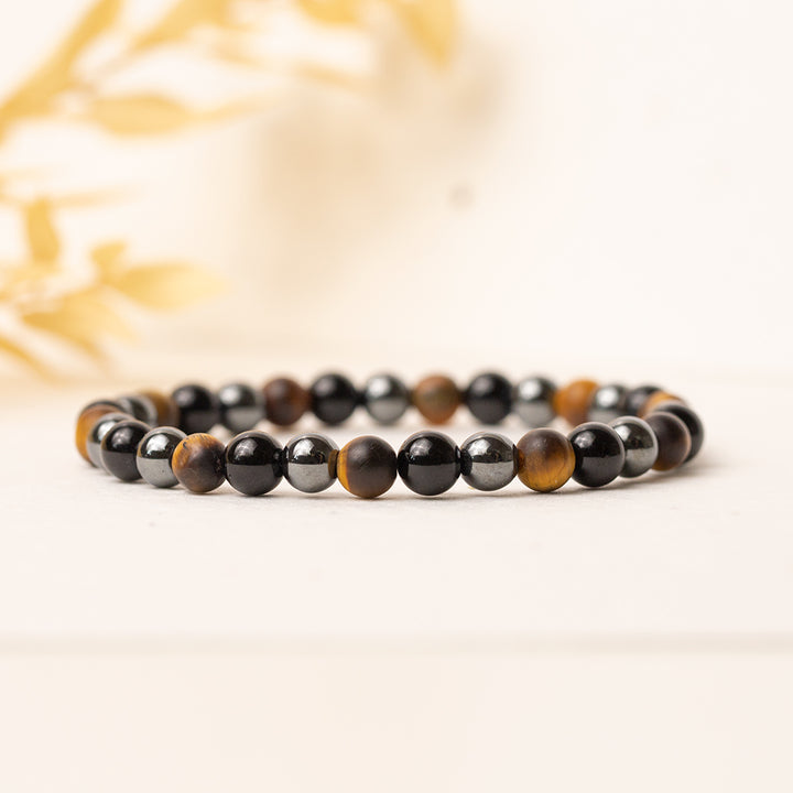Triple Protection Gemstone Bracelet 6mm - Djuna Studios