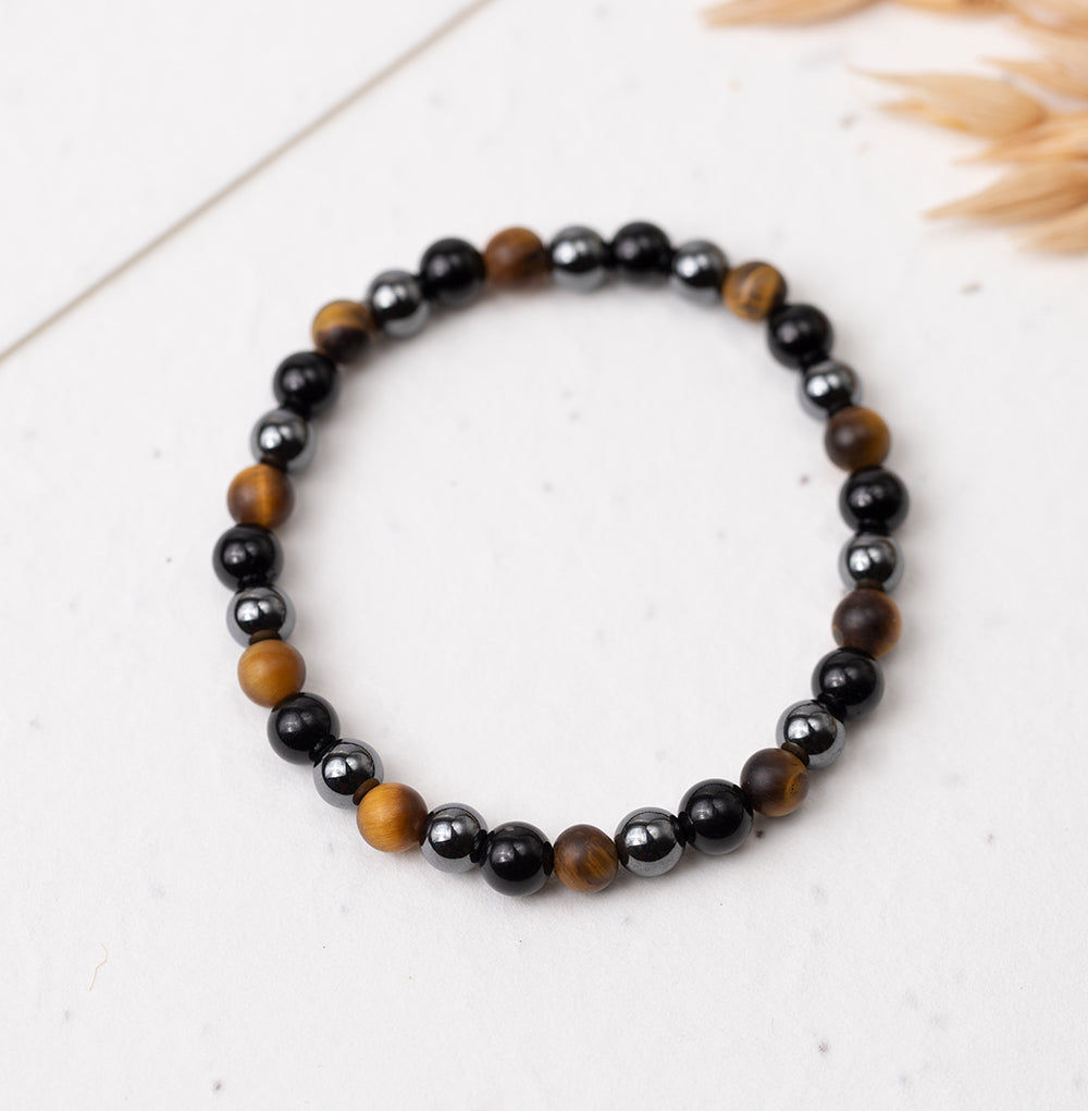 Triple Protection Gemstone Bracelet 6mm - Djuna Studios