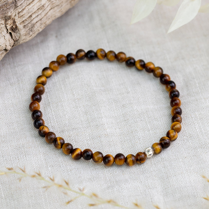 Tiger Eye Gemstone Bracelet 4mm - Djuna Studios