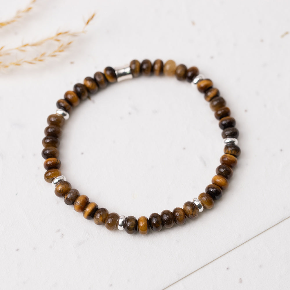 Tiger Eye Gemstone Bracelet 6mm - Djuna Studios
