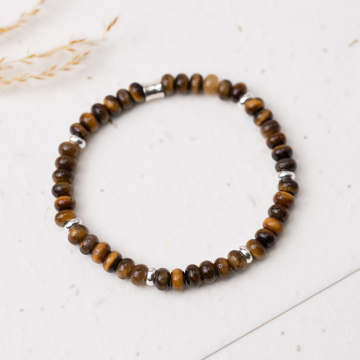 Tiger Eye Gemstone Bracelet 6mm - Djuna Studios