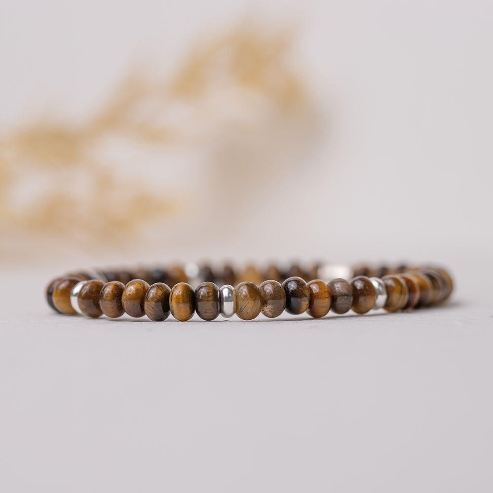 Tiger Eye Gemstone Bracelet 6mm - Djuna Studios