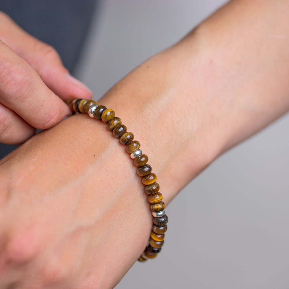 Tiger Eye Gemstone Bracelet 6mm - Djuna Studios