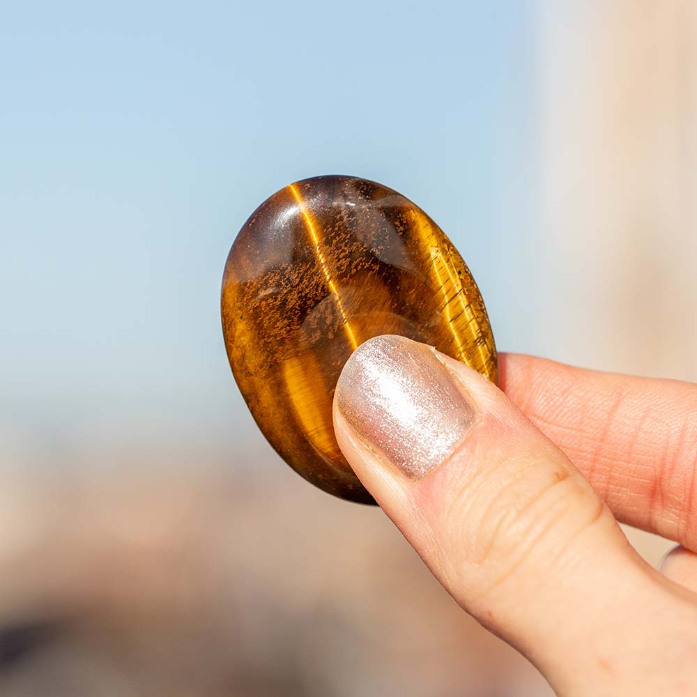 Tiger's Eye Thumb Stone - Djuna Studios