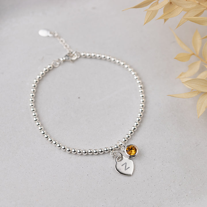 Personalised November Birthstone Bracelet - Topaz - Djuna Studios