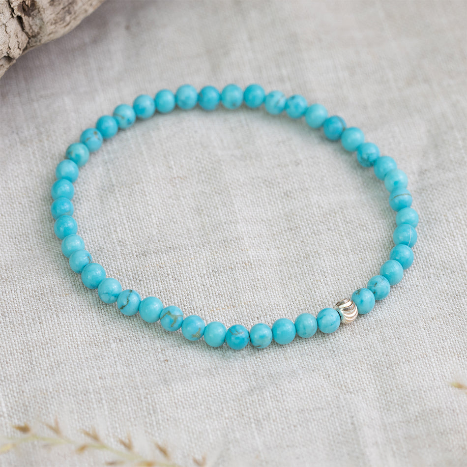 Turquoise Gemstone Bracelet 4mm - Djuna Studios