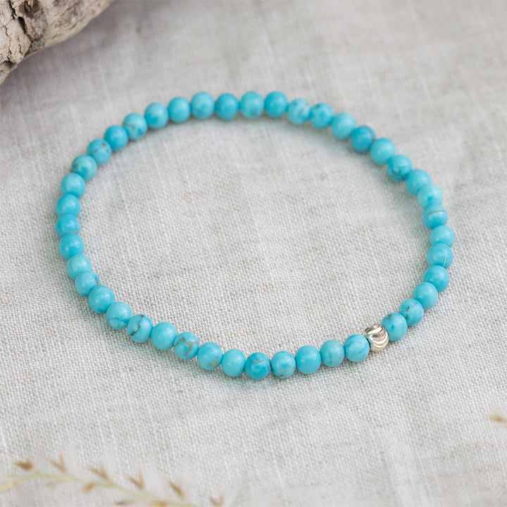 Turquoise Gemstone Bracelet 4mm - Djuna Studios