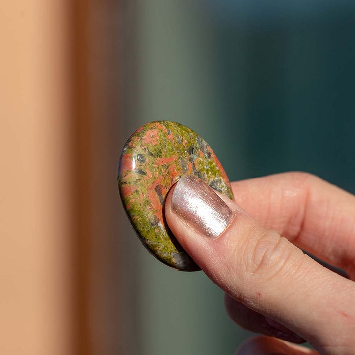 Unakite Thumb Stone - Djuna Studios