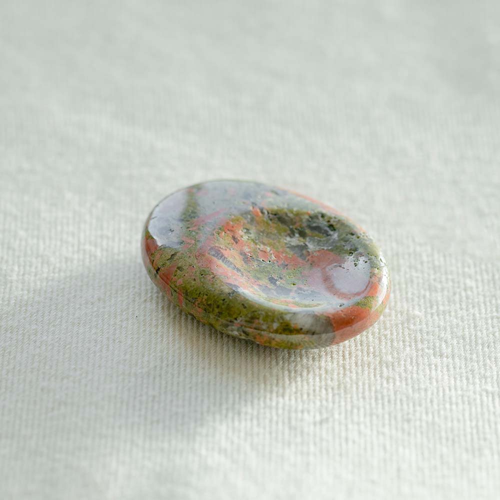 Unakite Thumb Stone - Djuna Studios