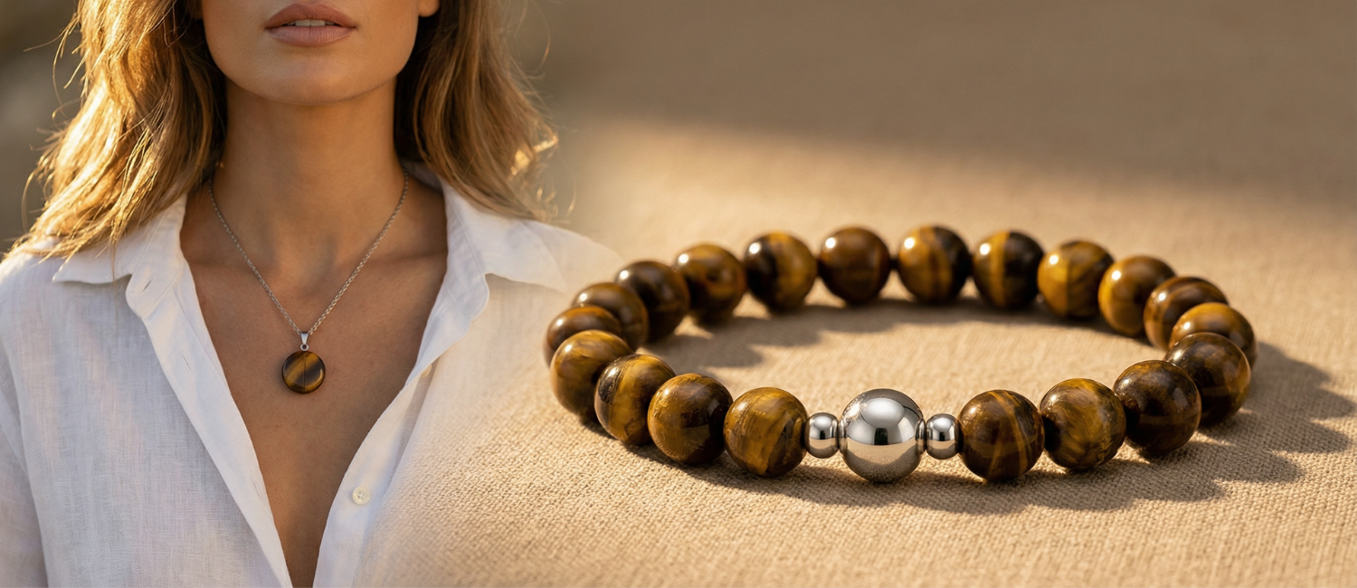 Shop the Tiger Eye Crystal Collection - Fashionable Jewellery for Everyday Wear 