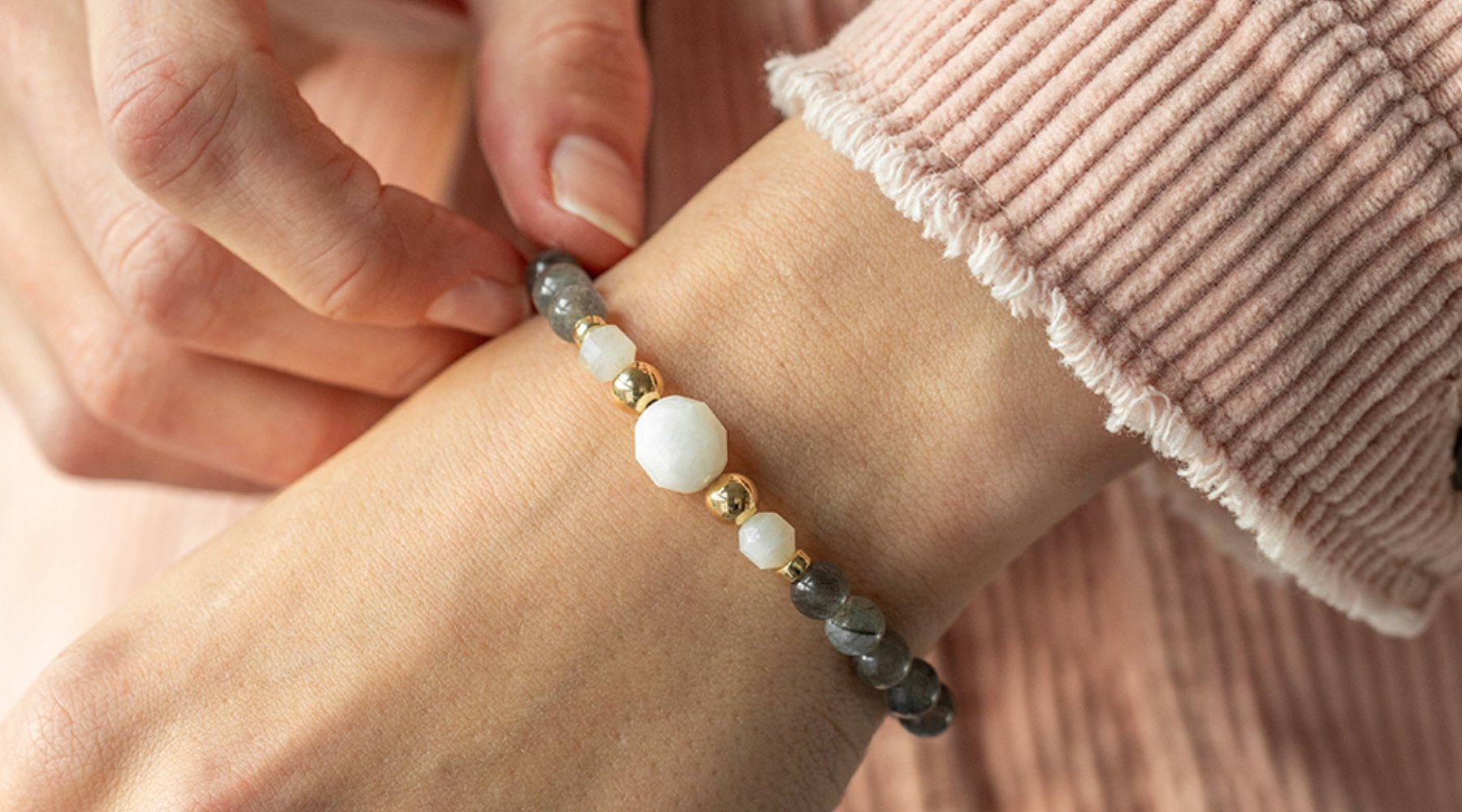 Discover the beauty of a gemstone bracelet! Wear a precious gemstone close to your skin such as this gorgeous lava stone bracelet featuring rhodonite beads and....