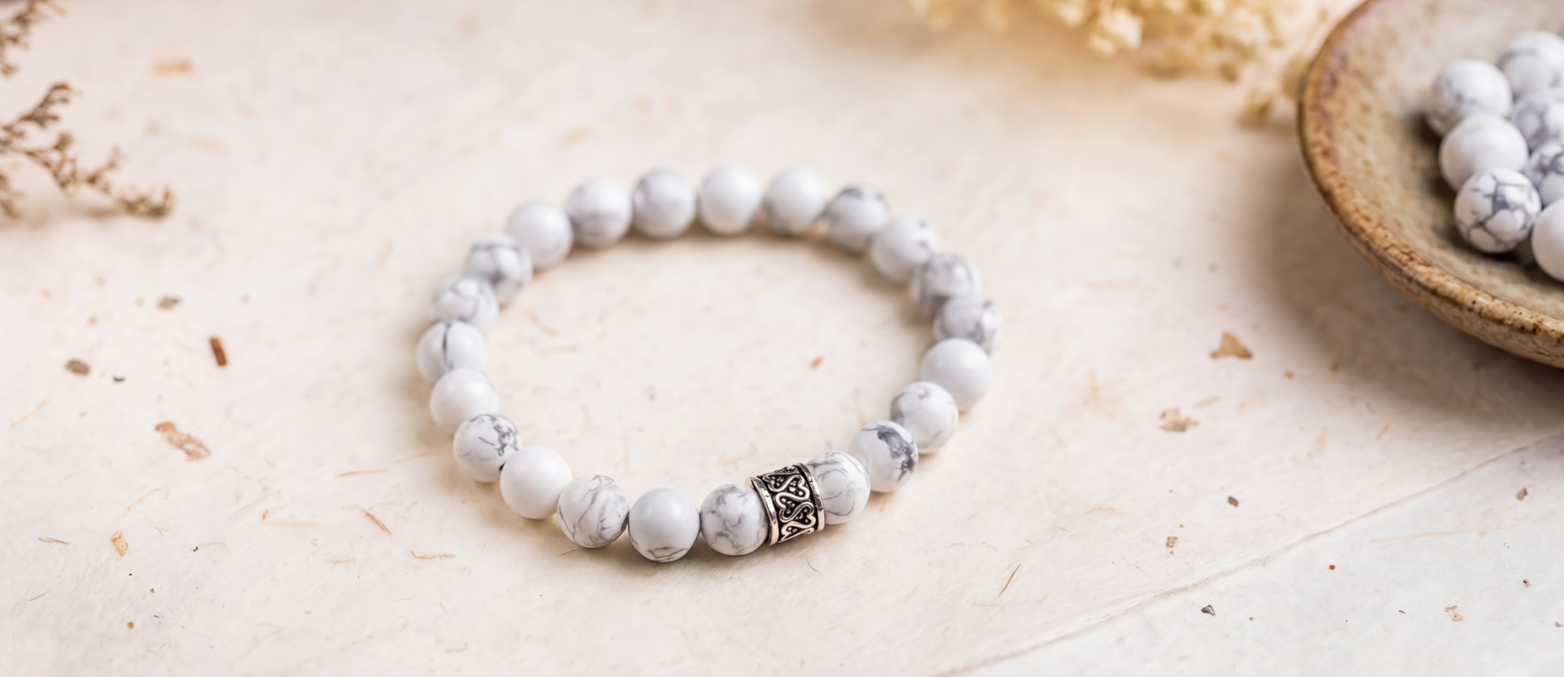 Shop the White Howlite Crystal Collection - Fashionable Jewellery for Everyday Wear 