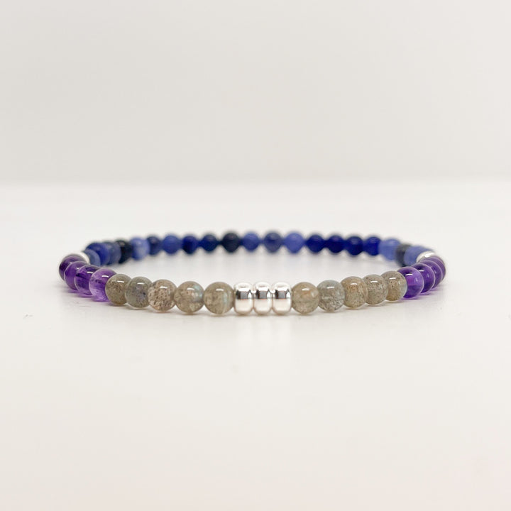 Amethyst, Labradorite & Sodalite Bracelet 4mm