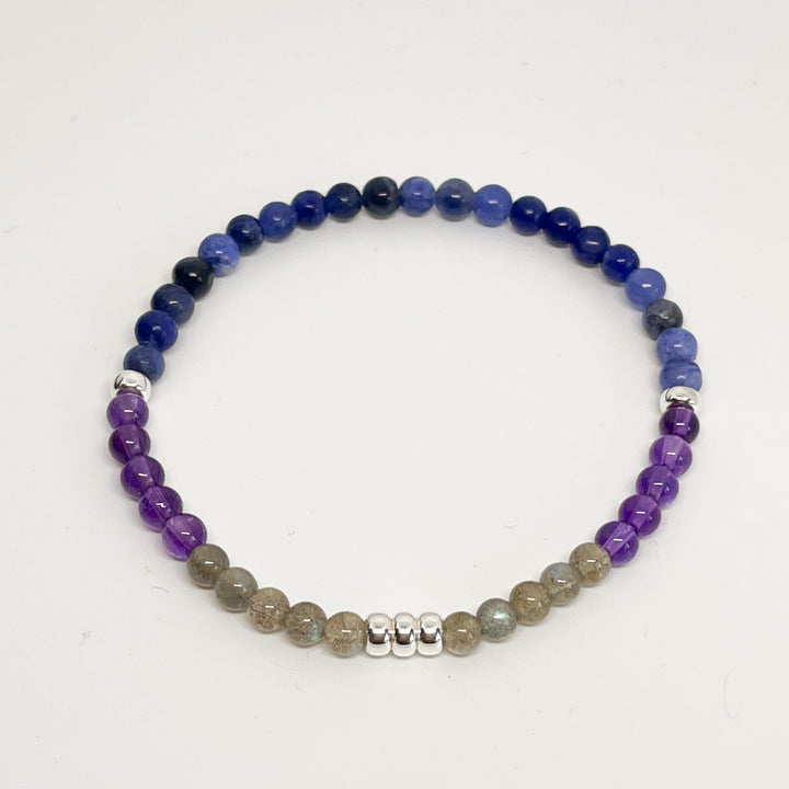 Amethyst, Labradorite & Sodalite Bracelet 4mm