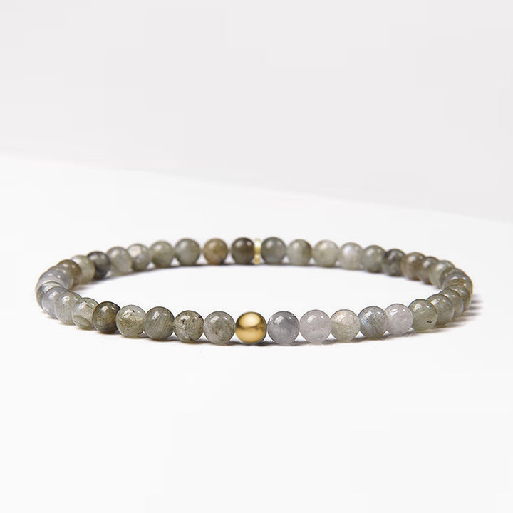 Labradorite Gemstone Bracelet 4mm