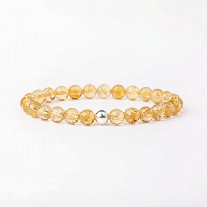 Citrine Beaded Bracelet – Essential 6mm Gemstone Crystal Jewellery