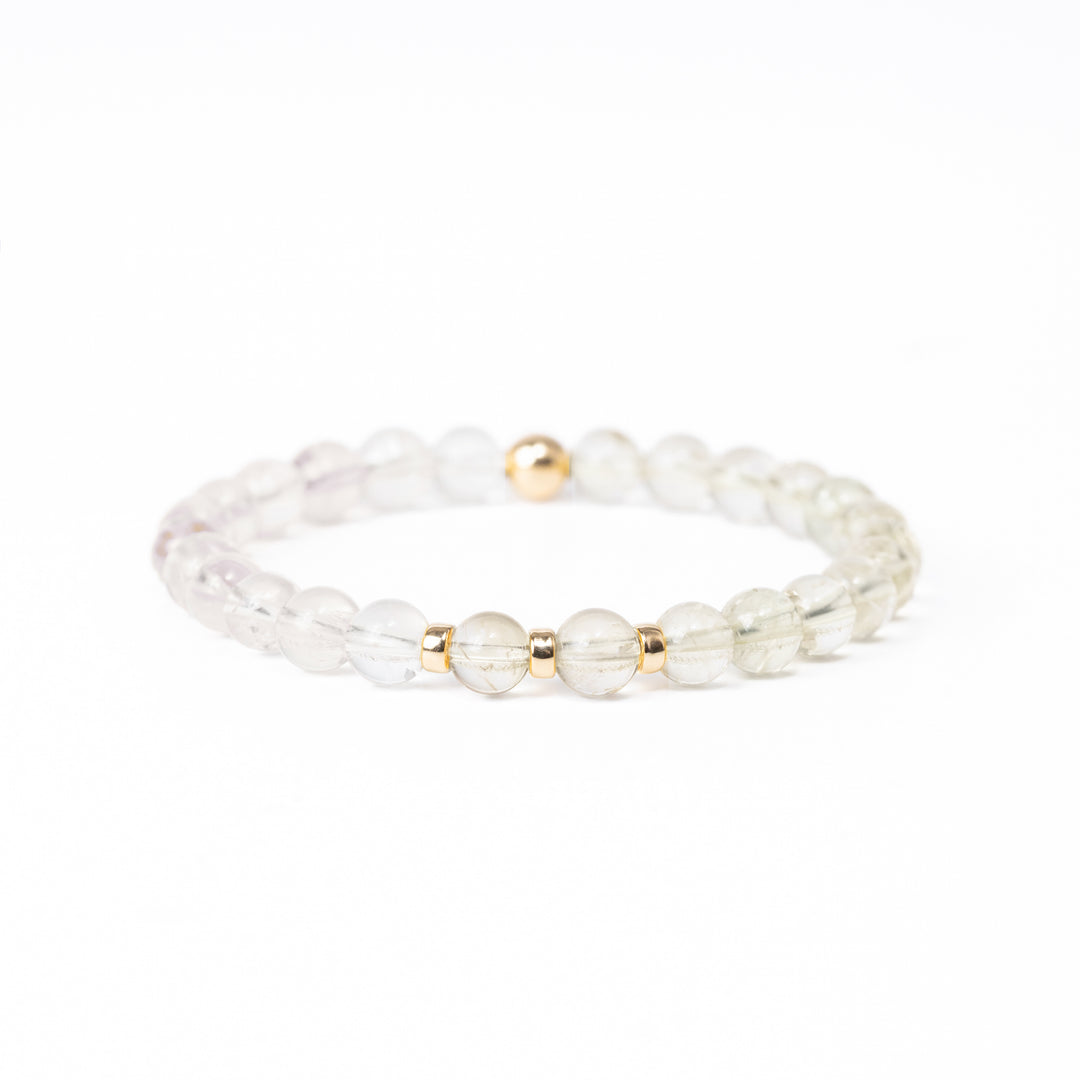 Clear Quartz Gemstone Bracelet - 6mm Beads - Djuna Studios