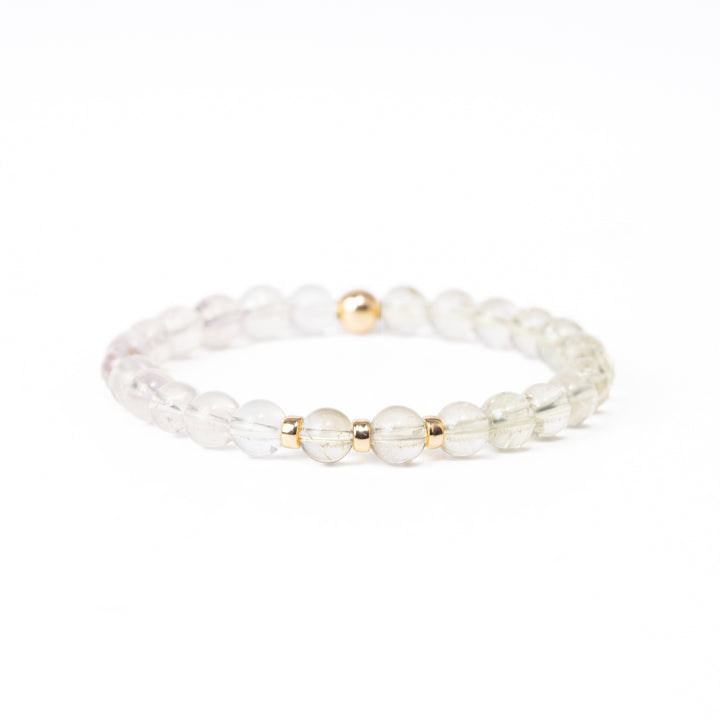 Clear Quartz Gemstone Bracelet - 6mm Beads