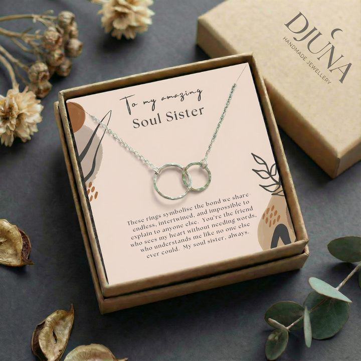 Forever Connected Soul Sister Necklace – Two Circles, One Bond