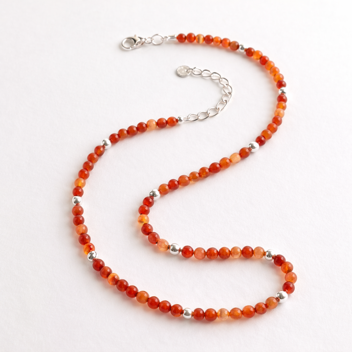 Carnelian Gemstone Beaded Necklace