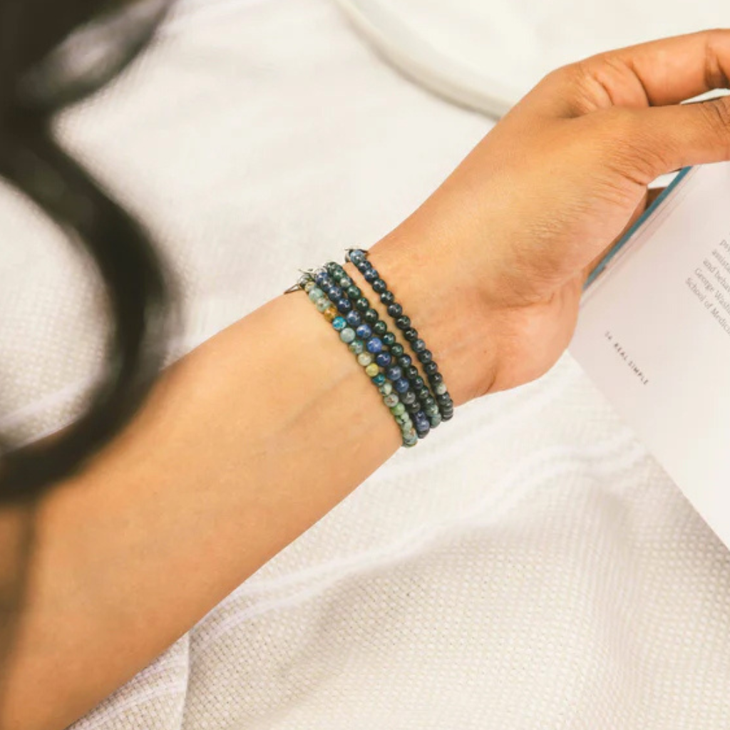 Third Eye Chakra Bracelet Set – Crystal Healing for Intuition & Clarity