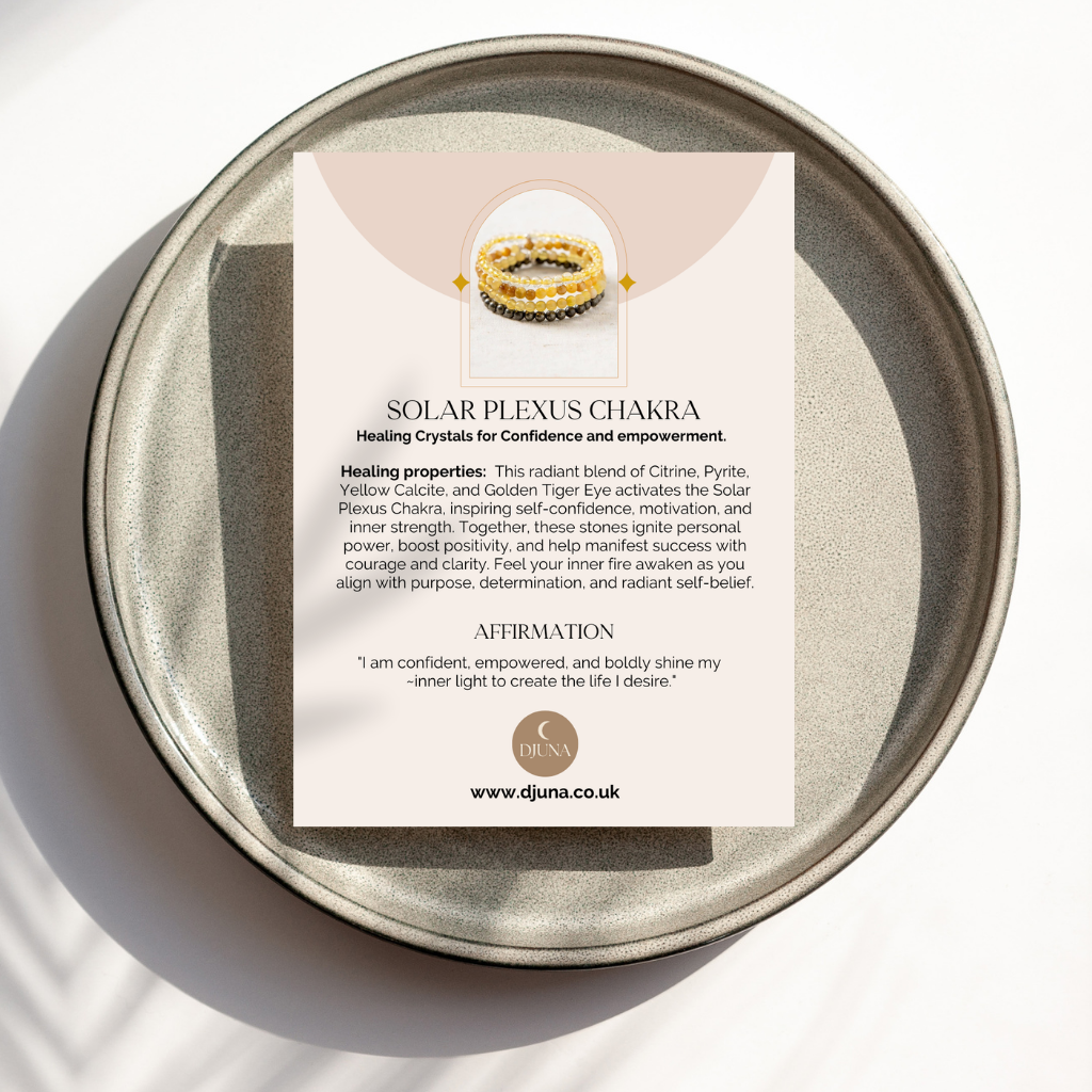 Solar Plexus Chakra Bracelet Set – Healing Crystals for Confidence & Personal Power