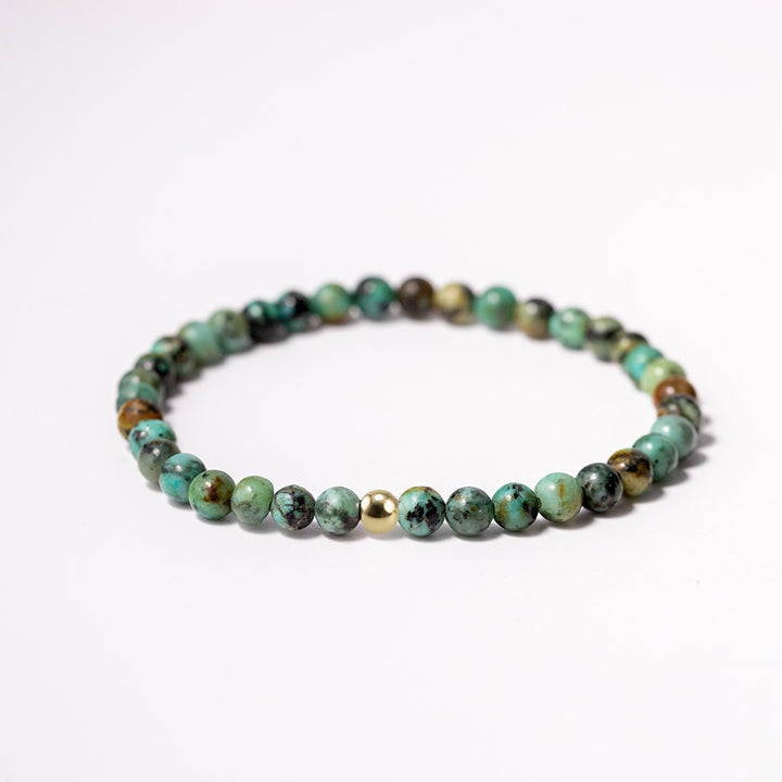 African Jasper Gemstone Bracelet 4mm - Djuna Studios
