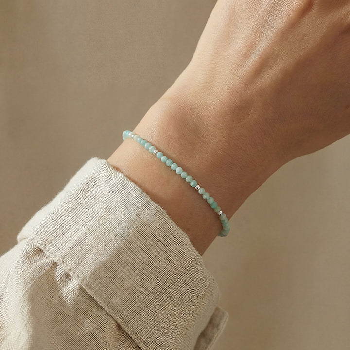 Skinny Amazonite Gemstone Bracelet