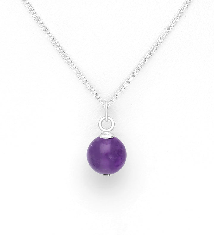 Amethyst Minimalist Bead Necklace