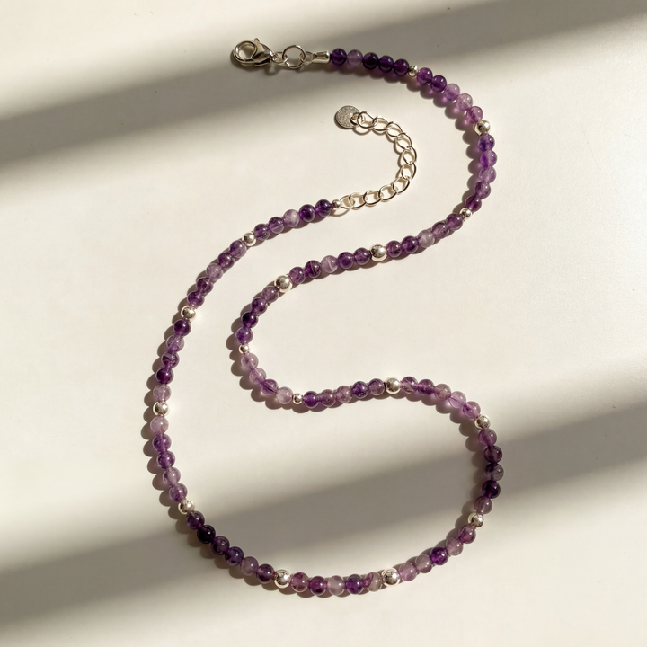 Amethyst Gemstone Beaded Necklace