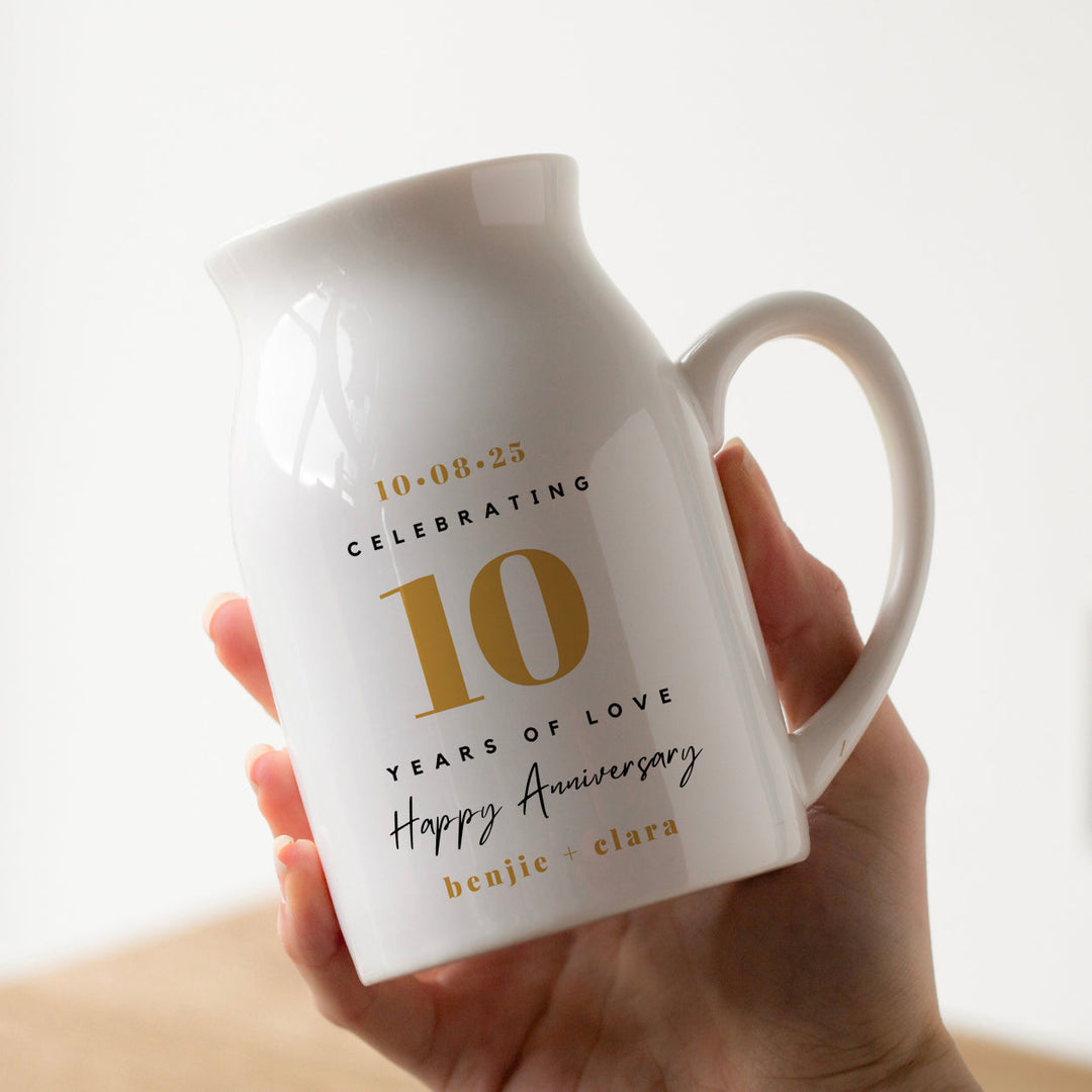 Milestone Anniversary Gift Box with Vase and Flowers - Djuna Studios