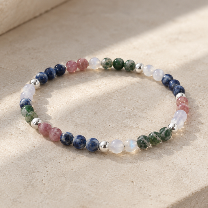 Create Your Own 4 Gemstone 4mm Bead Bracelet
