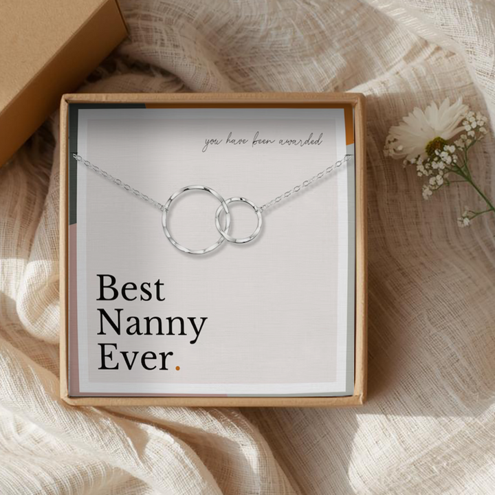 Forever Connected Two-Link Necklace - “Best Nanny Ever”