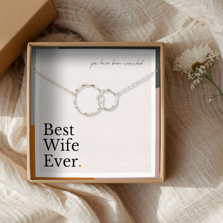 Forever Connected Two-Link Necklace - “Best Wife Ever”