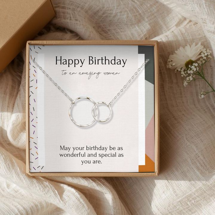 Forever Connected Two-Link Necklace - Birthday to Amazing Woman