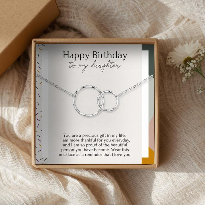 Forever Connected Two-Link Necklace - Happy Birthday Daughter