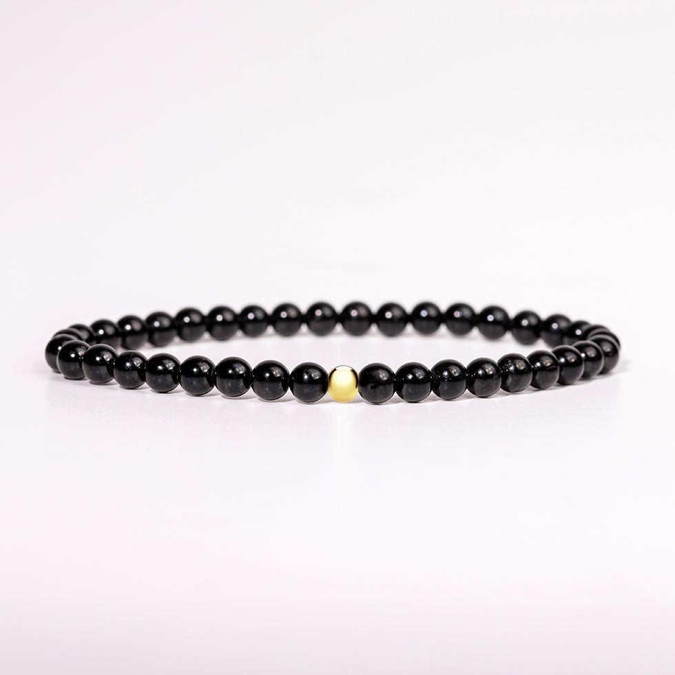 Black Tourmaline Healing Bracelet 4mm - Djuna Studios